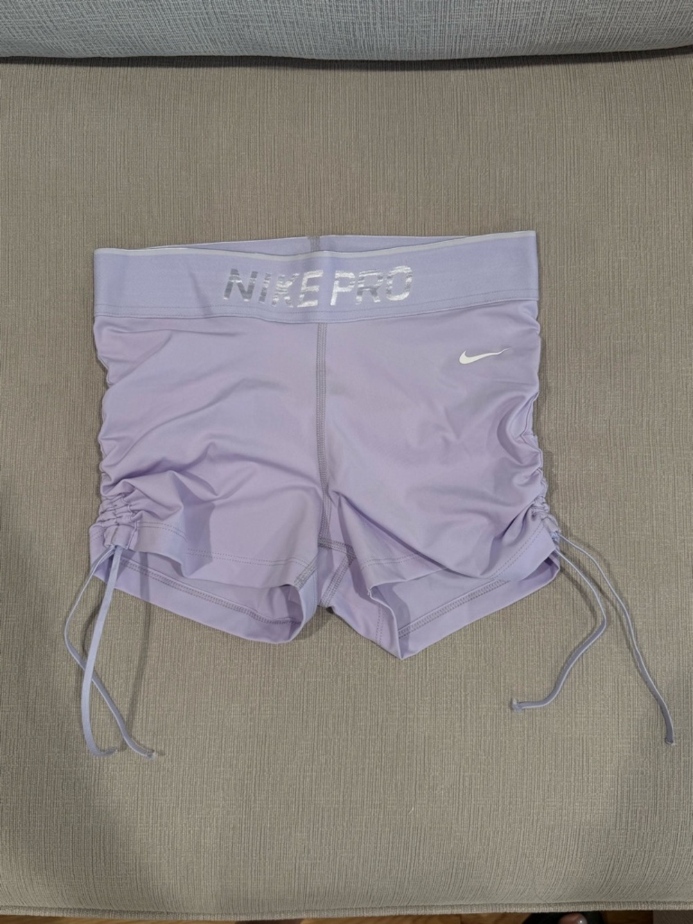 Nike Pro Women's Lilac Ruched Training Shorts